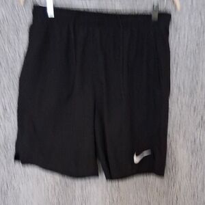 Nike Black Dri-Fit Shorts with White Swoosh